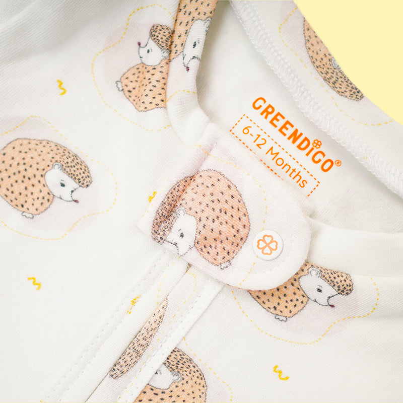 Baby Bamboo Sleepsuit - Spiky Snuggles