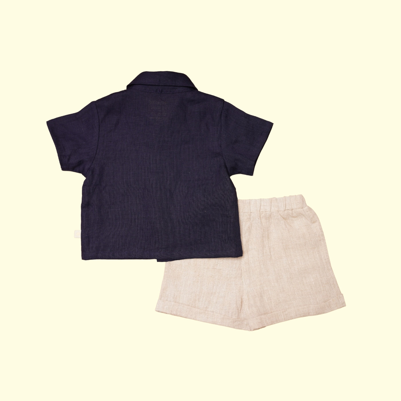 Baby Boy Linen Shirt & Shorts Set - Coconut Craze