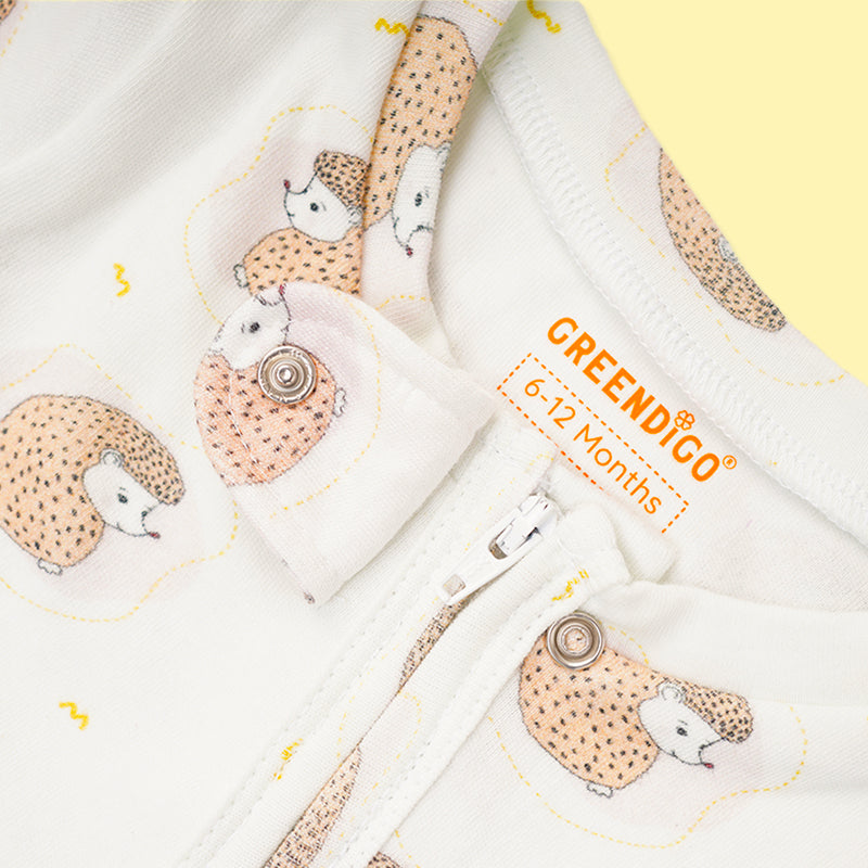 Baby Bamboo Sleepsuit - Spiky Snuggles
