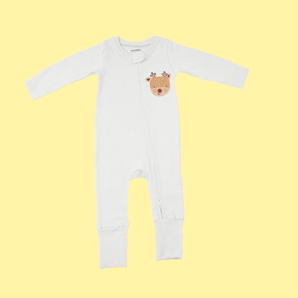 Baby Bamboo Sleepsuit - Reindeer Rider