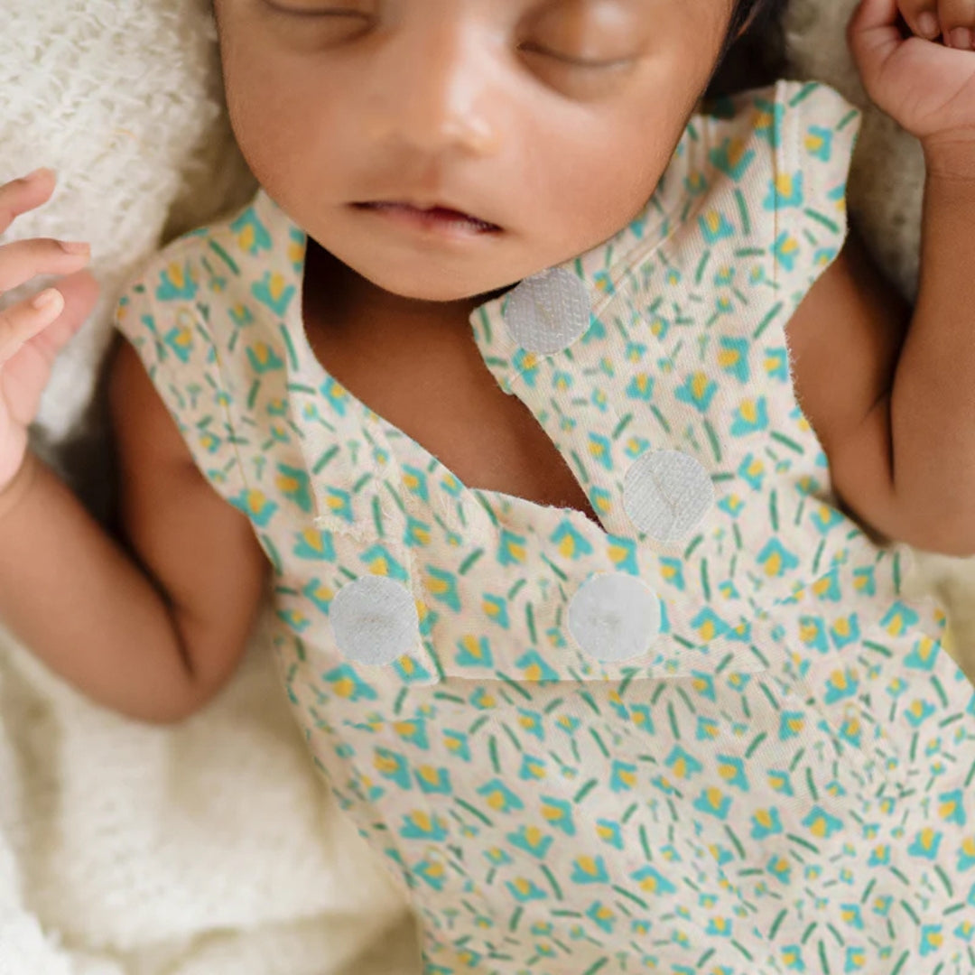 Preemie Baby Bamboo Romper - Mini Blooms
