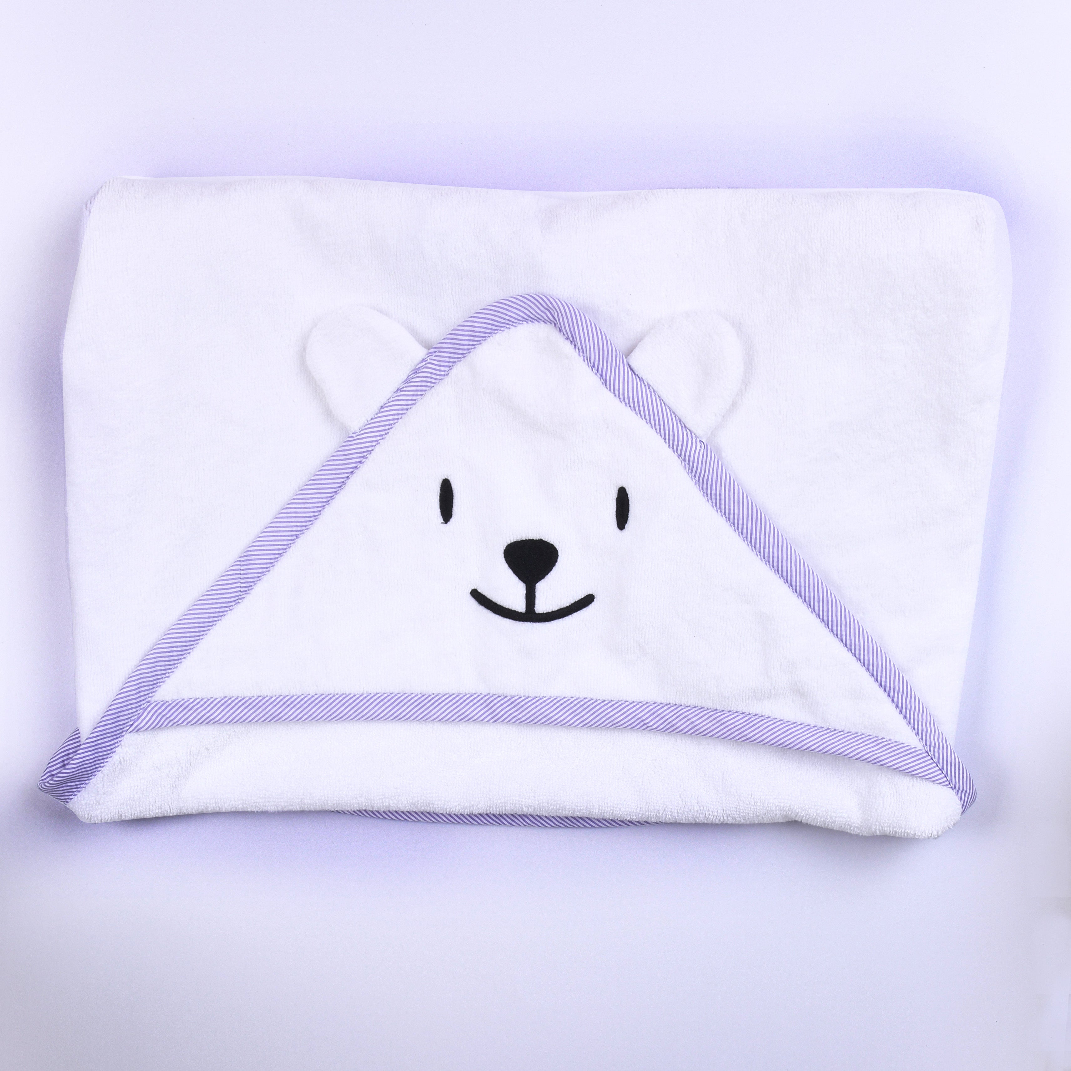 Baby Organic Cotton Hooded Towel - Bear Hug