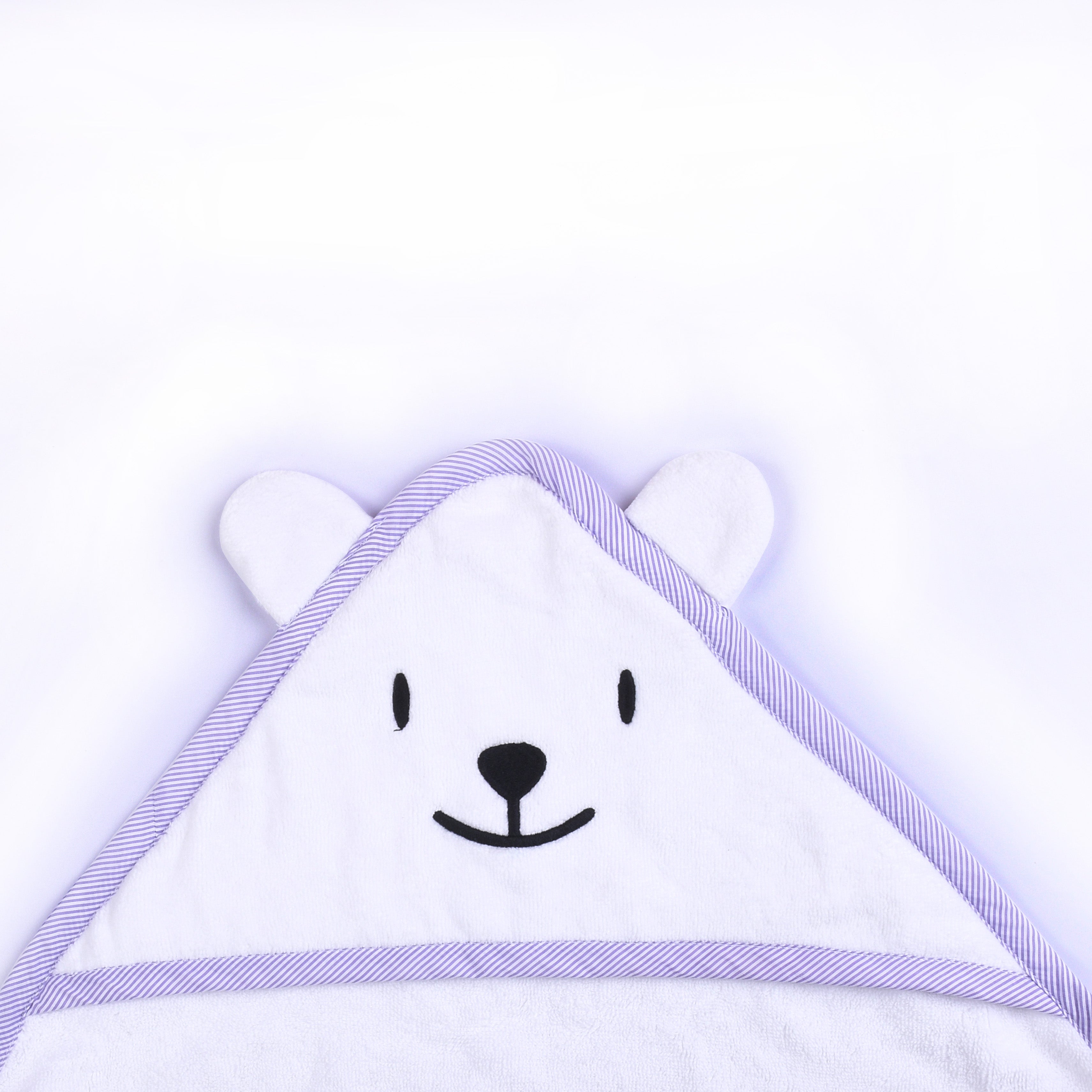 Baby Organic Cotton Hooded Towel - Bear Hug