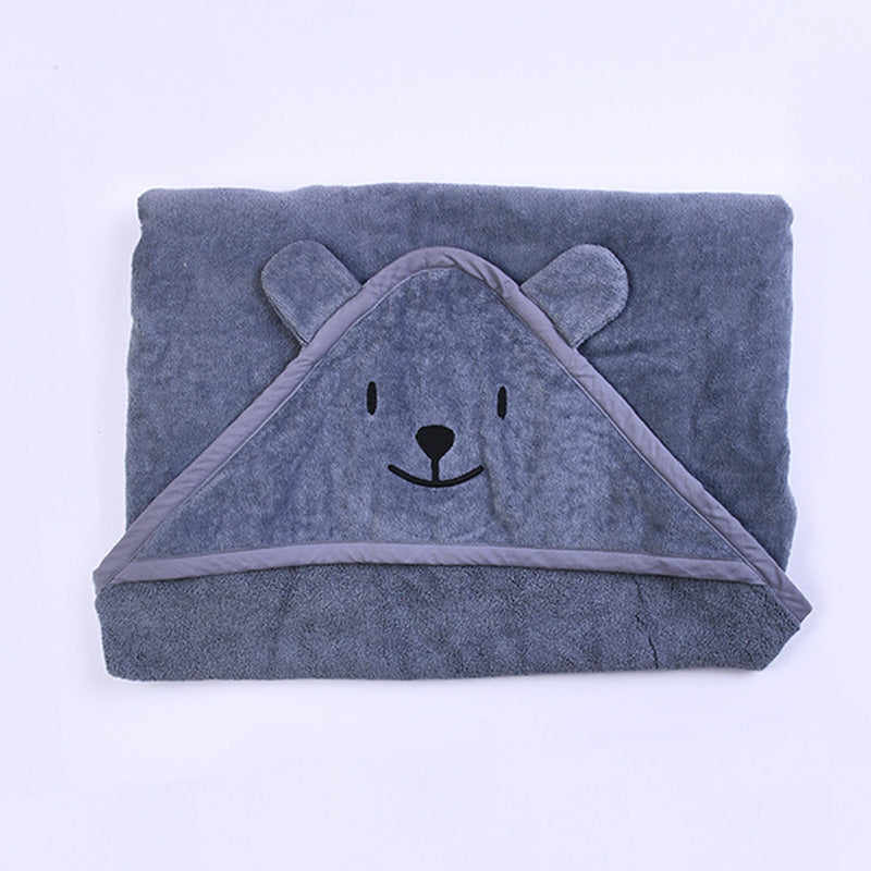 Baby Organic Cotton Hooded Towel - Cuddly Bear