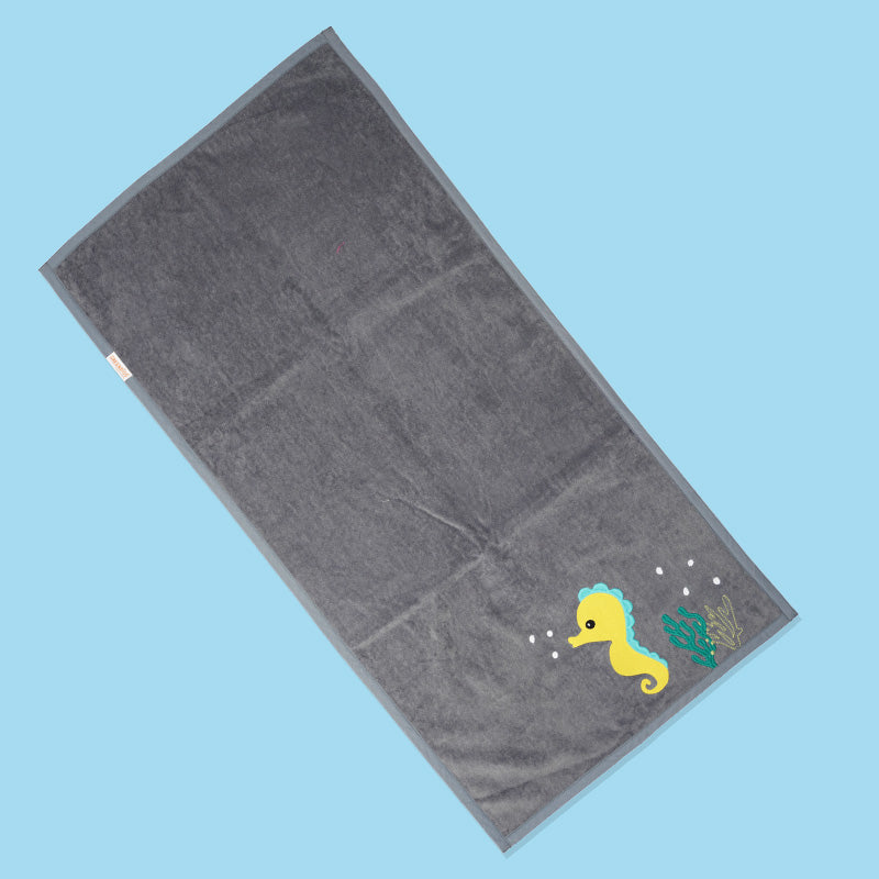 Baby Organic Cotton Towel - Seahorse Hugs