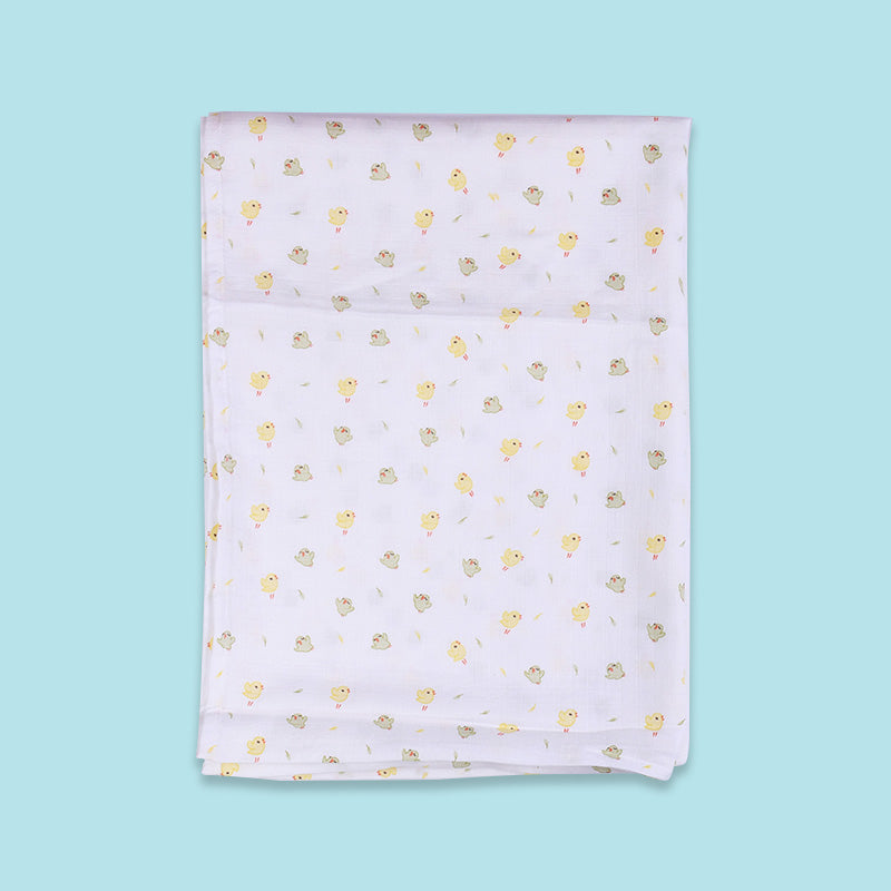 Baby Organic Cotton Bed Sheets, Pillow Covers & Pillow Filler Set - Chirpy Birdie