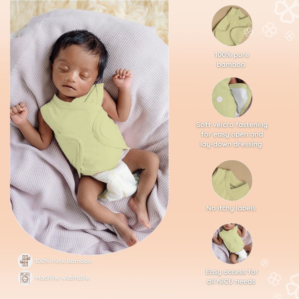 Preemie Baby Bamboo Top - Evergreen Embrace
