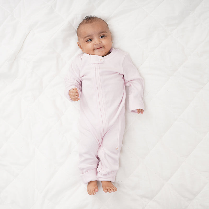 Baby Bamboo Sleepsuit - Rosy Dreams