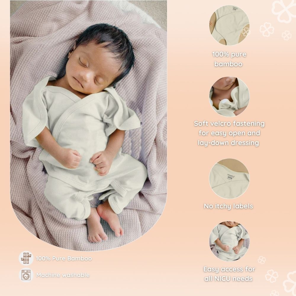 Preemie Baby Bamboo Onesie - Little Pearl