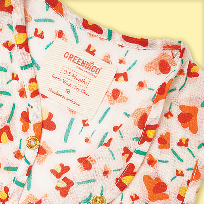 Baby Muslin Jhabla - Pack of 3 - Garden Love