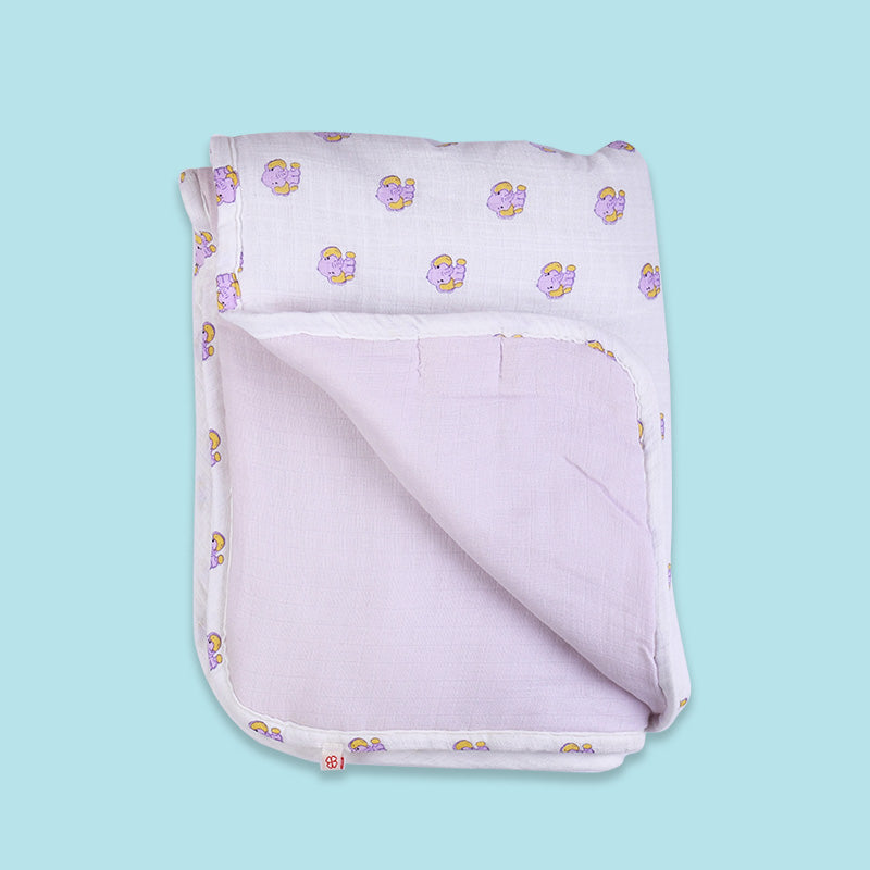Baby Organic Cotton Reversible Blanket, Multipurpose Cloths & Shape Cushion - Trusty Tusky