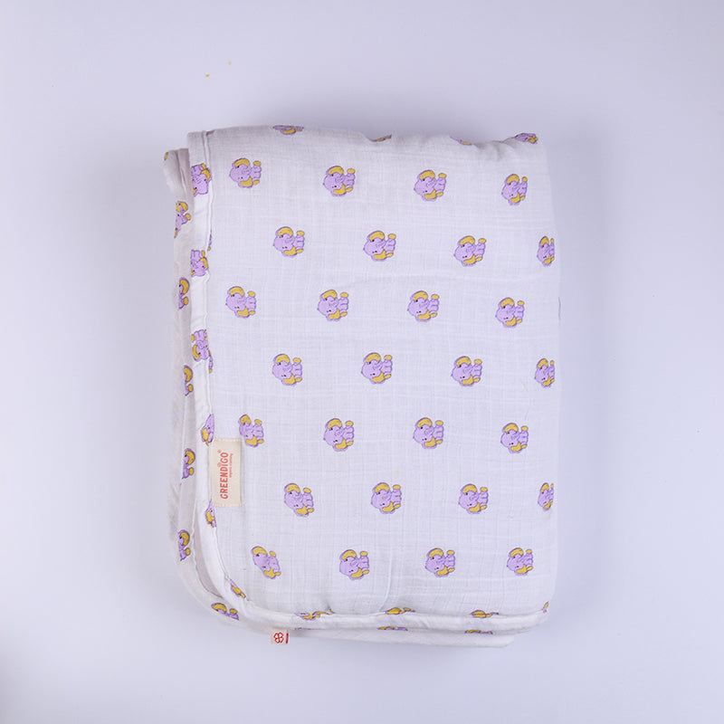 Baby Organic Cotton Bed Sheets, Pillow Covers & Pillow Filler Set - Trusty Tusky