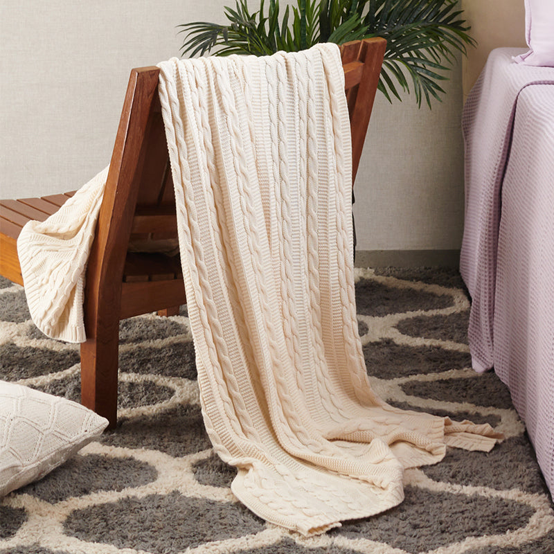 Baby Organic Cotton Snuggly Blanket - Marshmallow