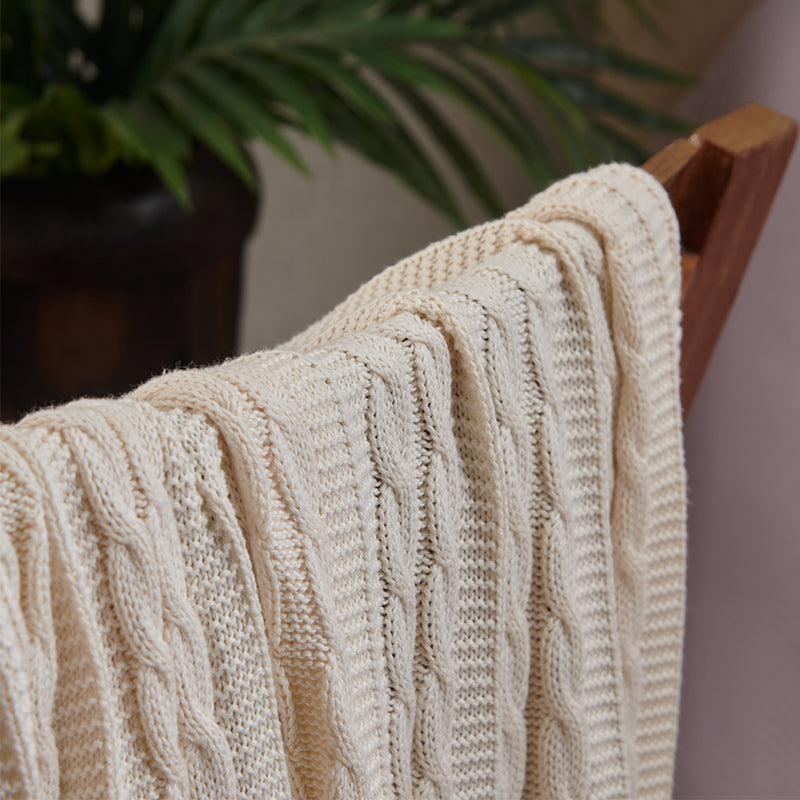 Baby Organic Cotton Snuggly Blanket - Marshmallow
