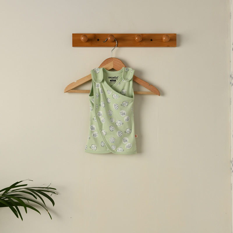 Preemie Baby Organic Cotton Frock - Meadow Shadow