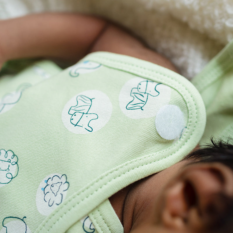 Preemie Baby Organic Cotton Frock - Meadow Shadow