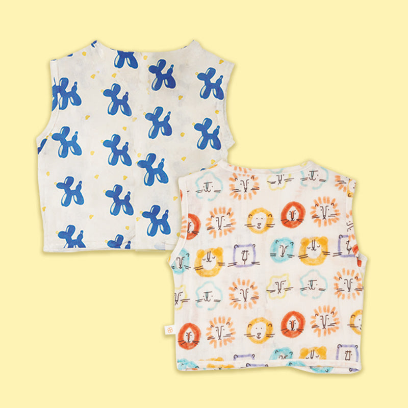 Baby Muslin Jhabla - Pack of 2 - Cherished Friends