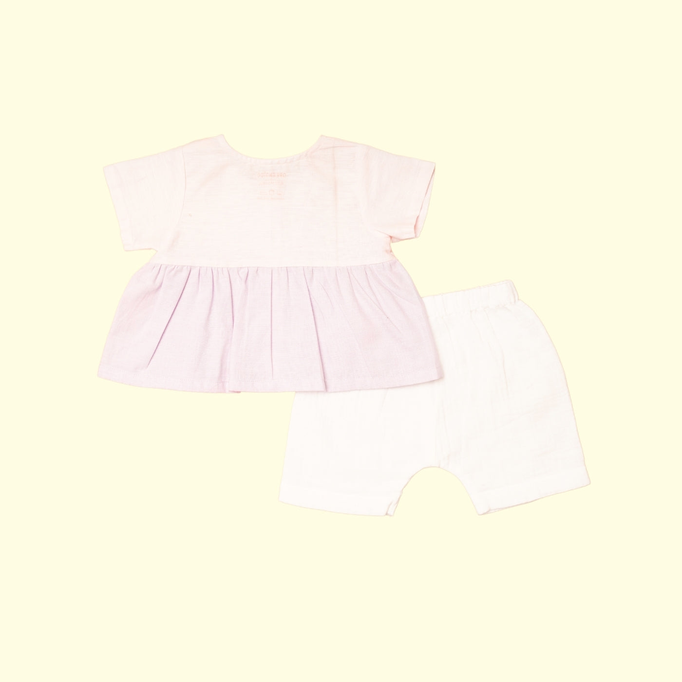 Baby Girl Linen Top with Shorts Set - Lychee Lush