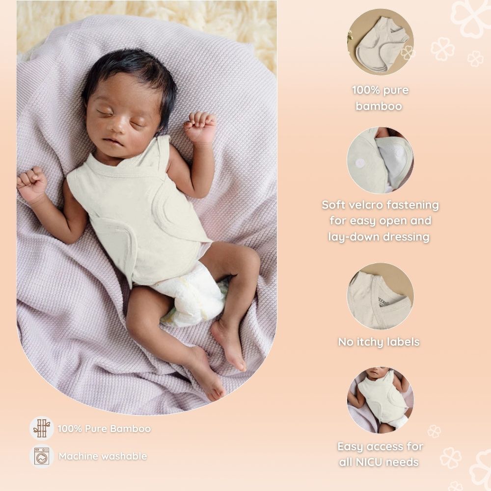 Preemie Baby Bamboo Top - Milky Snuggle