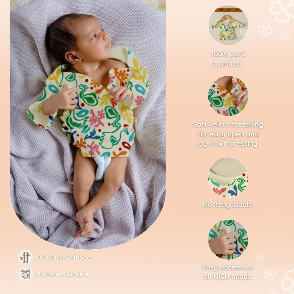 Preemie Baby Bamboo Bodysuit - Petite Bloom