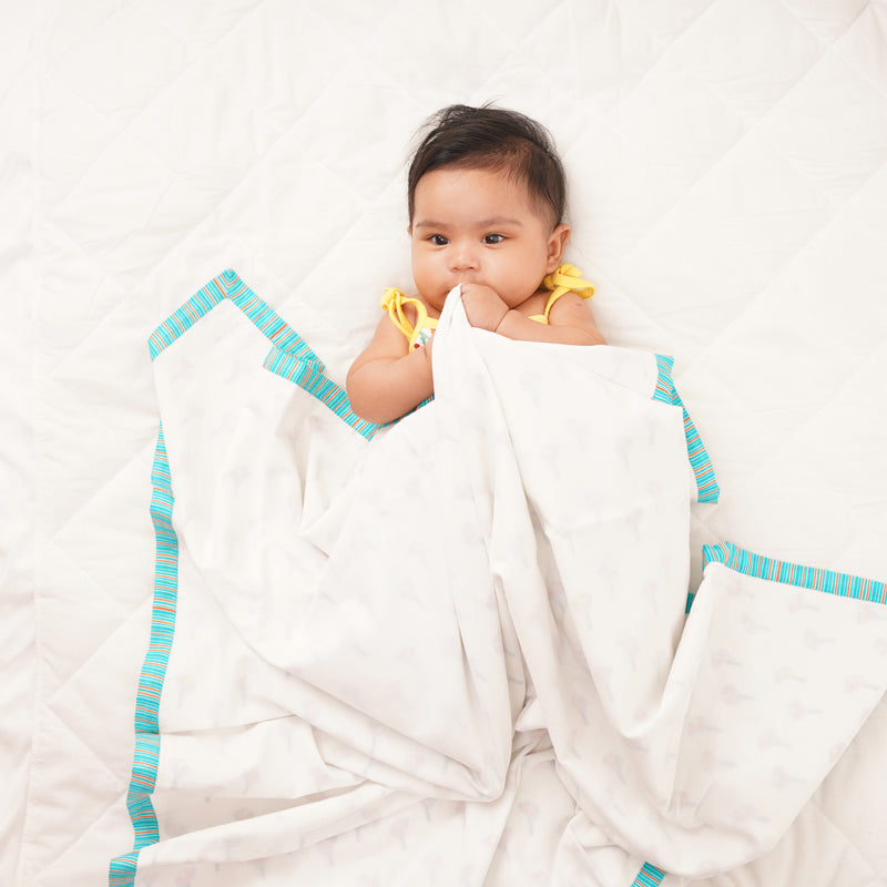 Baby Muslin Dohar - Tender Tulips