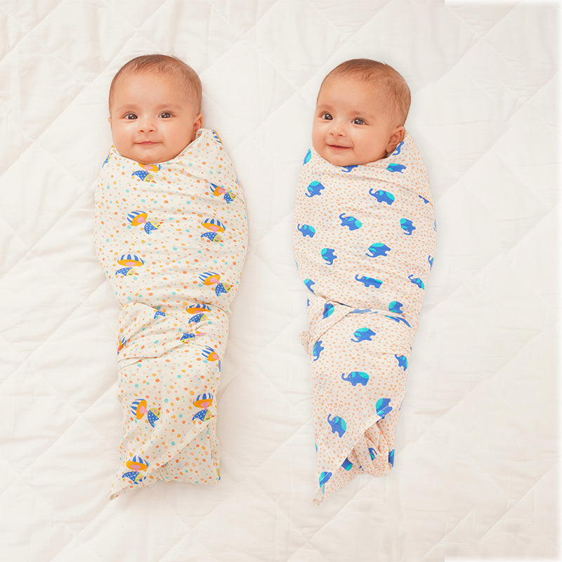Baby Muslin Swaddles - Wildlife Wonders - Pack of 2