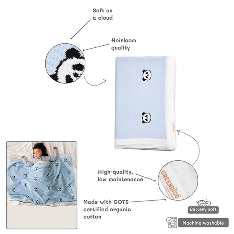 Cuddly Panda Baby Blanket